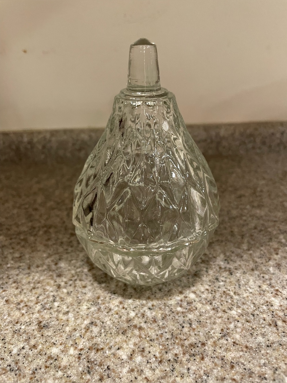Textured Clear Glass Trinket Jar - Home Accents Vases